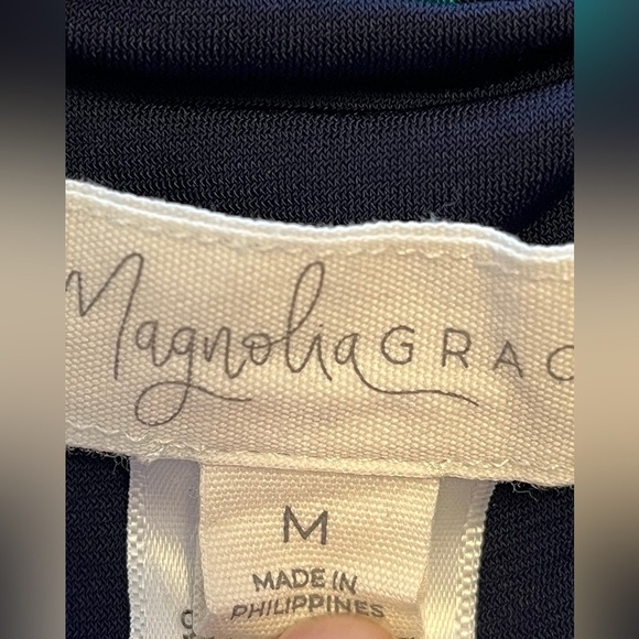 Magnolia Grace Womens Perissa Reversible Knit Dress Green Blue Stretch sz medium - Picture 7 of 8